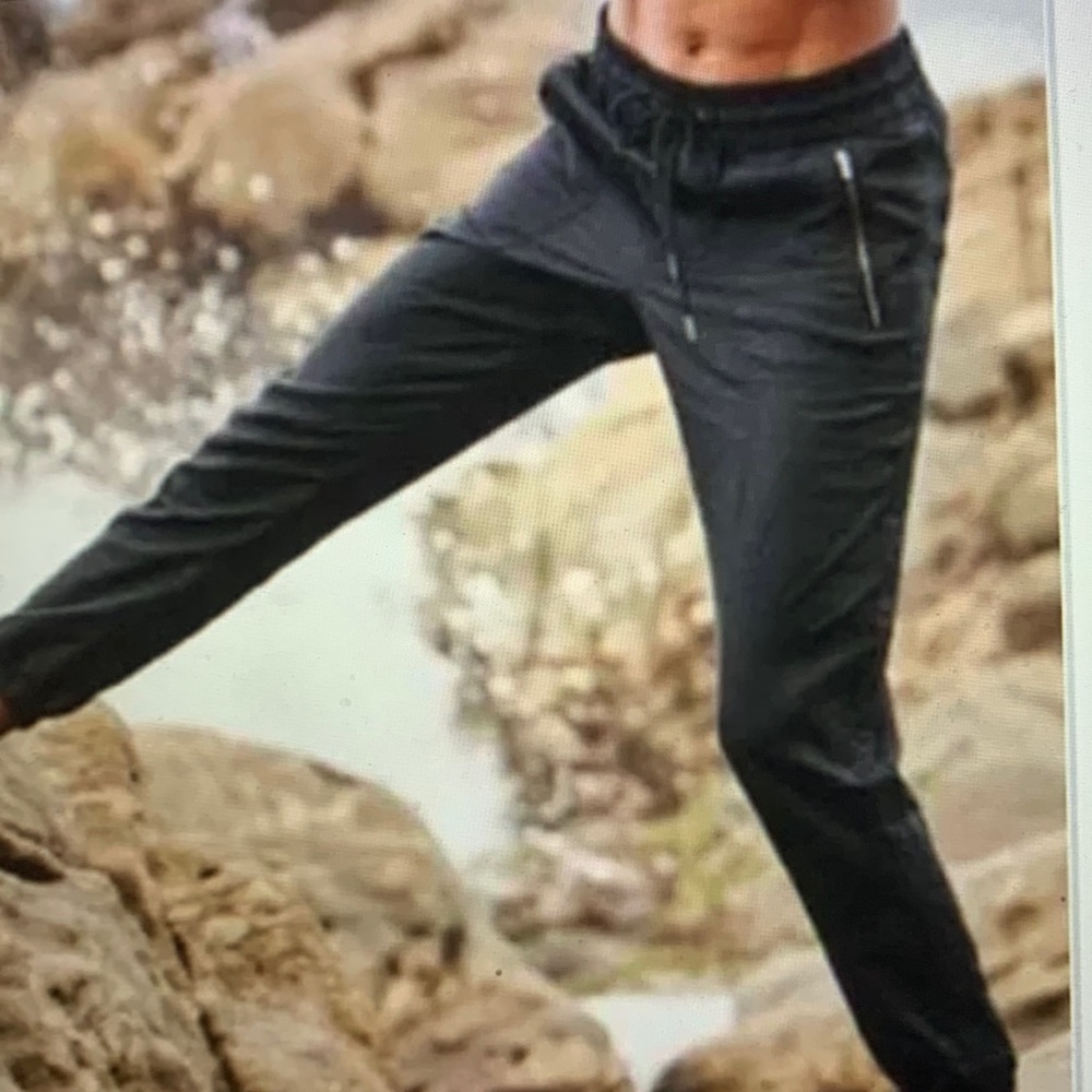 Great pair of Linen blend joggers-EUC